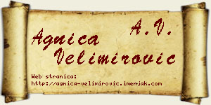 Agnica Velimirović vizit kartica